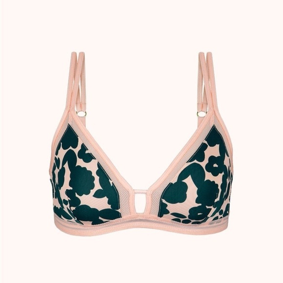 Lively | Floral Mesh Trim Breathable Bralette in Retro Blooms Size Medium - Picture 4 of 10